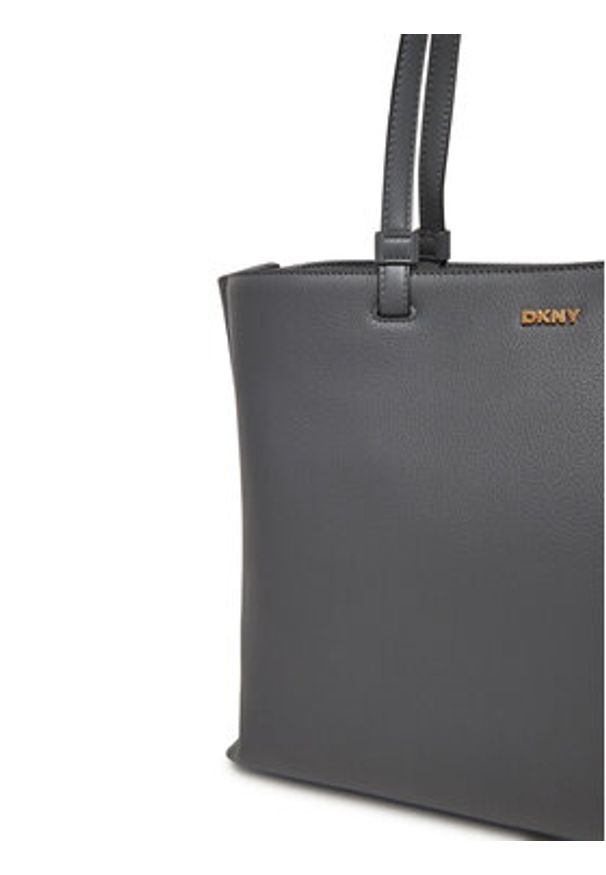 DKNY Torebka Alya R44A1I52 Szary. Kolor: szary. Materiał: skórzane