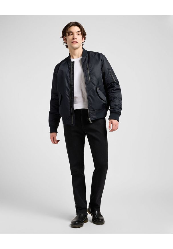 Lee - MESKIE SPODNIE LEE X STRAIGHT MIDNIGHT BLACK 112371282