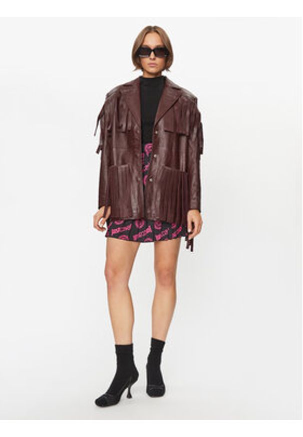 Just Cavalli Spódnica plisowana 75PAE811 Różowy Regular Fit. Kolor: różowy. Materiał: syntetyk