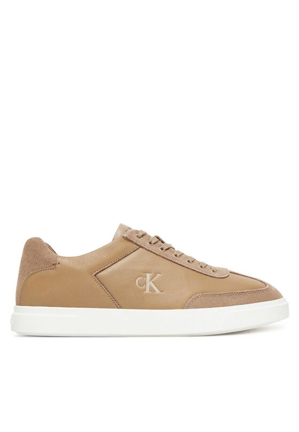 Calvin Klein Sneakersy Low Pro Cups Lth Mix Mg HW0HW02825 Beżowy. Kolor: beżowy. Materiał: skóra