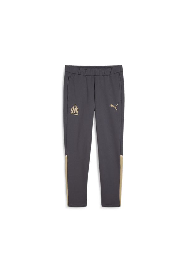 Puma - Spodnie dresowe om casuals 2023/24. Kolor: wielokolorowy, szary, czarny. Materiał: dresówka. Sport: piłka nożna