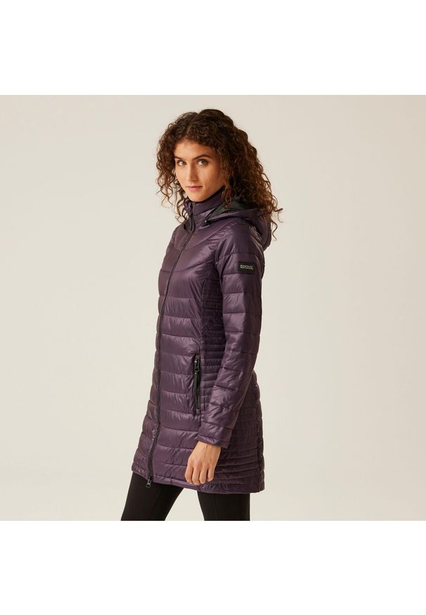 Regatta - Kurtka turystyczna damska Andell III pikowana. Kolor: fioletowy. Sport: turystyka piesza