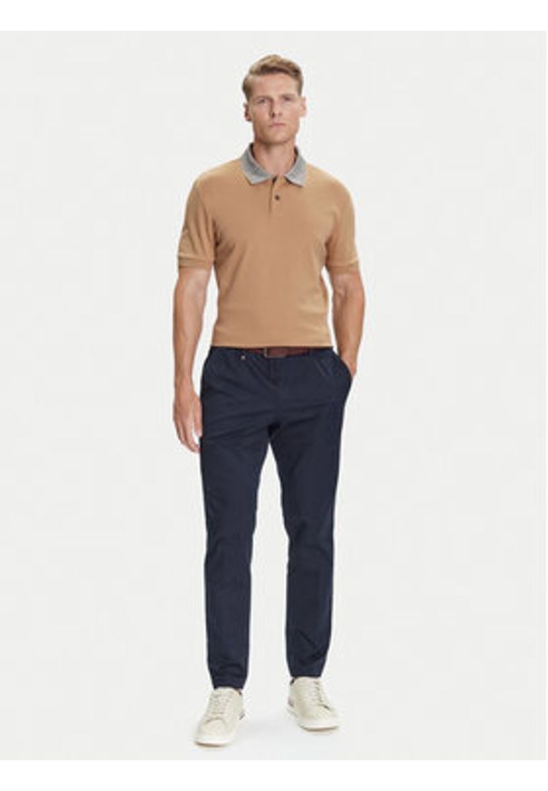 BOSS Polo H-Parlay 302 50545487 Beżowy Regular Fit. Typ kołnierza: polo. Kolor: beżowy. Materiał: bawełna