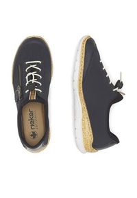 Rieker Sneakersy N4263-14 Granatowy. Kolor: niebieski. Materiał: skóra #7