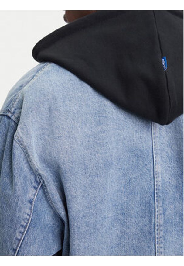 Hugo - HUGO Kurtka jeansowa Enjo 50541735 Niebieski Relaxed Fit. Kolor: niebieski. Materiał: bawełna