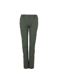 PEAK MOUNTAIN - Spodnie damskie z trzema kieszeniami i podparciem na ręce Peak Mountain. Kolor: zielony. Sezon: lato. Sport: turystyka piesza #1