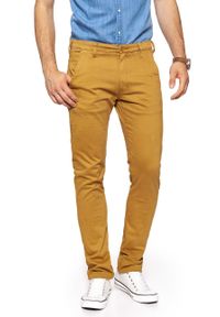 Lee - LEE SPODNIE MĘSKIE CHINO TINSEL L768JR52. Kolor: brązowy. Materiał: jeans, materiał. Styl: klasyczny, elegancki, wizytowy #1