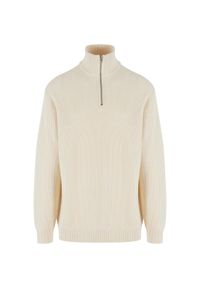 Pulower Urban Classics Rib Basic Troyer. Typ kołnierza: typu troyer. Kolor: biały #1