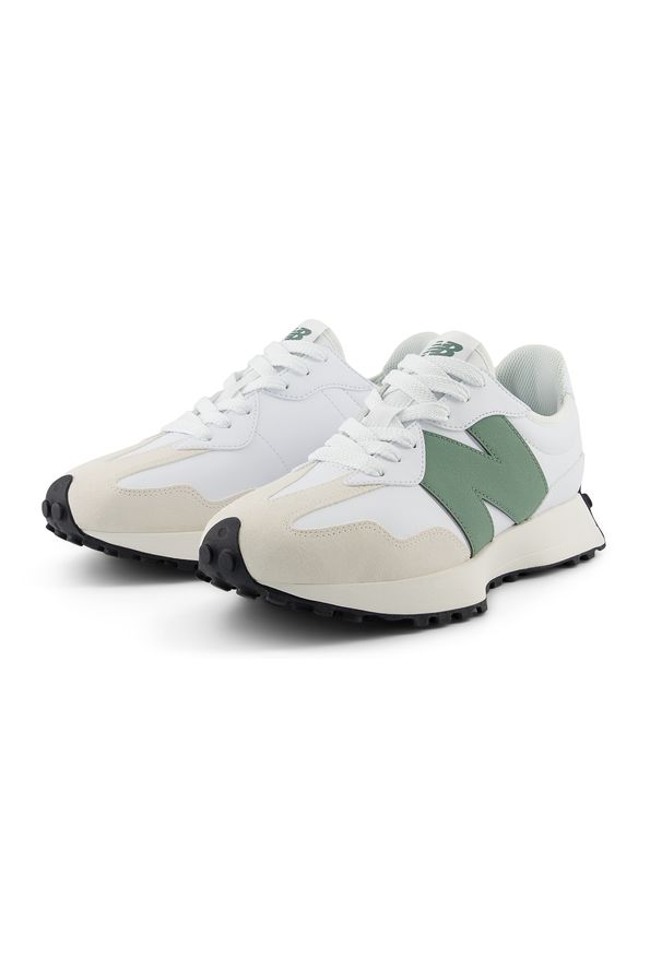 Buty unisex New Balance U327SKC – białe. Okazja: na co dzień. Kolor: biały. Materiał: skóra, syntetyk, materiał, guma. Szerokość cholewki: normalna