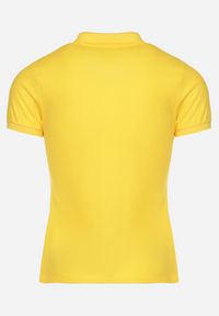 Born2be - Żółty T-shirt Polo z Bawełną Fodelira. Okazja: na co dzień. Typ kołnierza: polo. Kolor: żółty. Materiał: bawełna. Styl: klasyczny, elegancki, casual #3