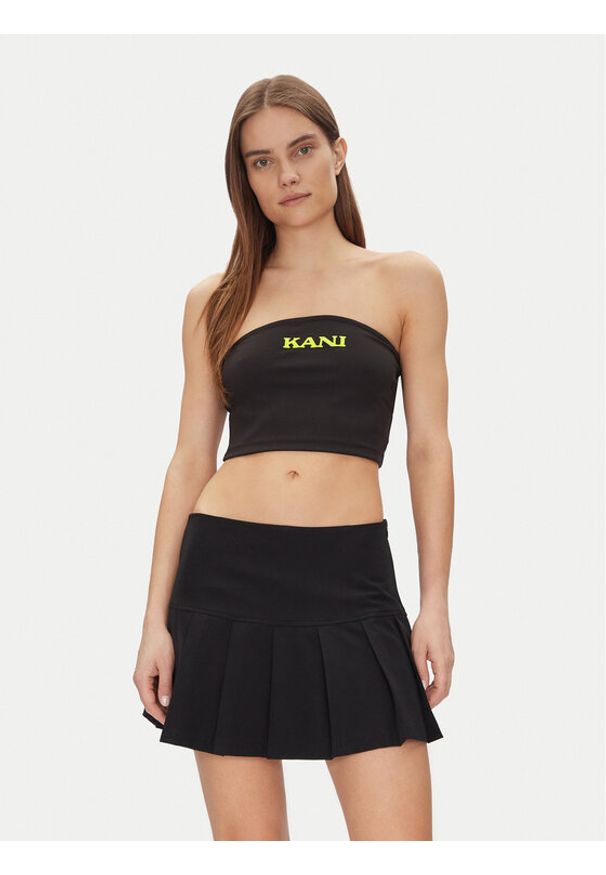 Karl Kani Top Retro Bandeau 61310127 Czarny Slim Fit. Kolor: czarny. Materiał: syntetyk. Styl: retro