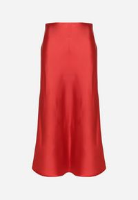 Born2be - Czerwona Satynowa Spódnica z Wysokim Stanem Pillineira. Okazja: na co dzień. Stan: podwyższony. Kolor: czerwony. Materiał: satyna. Styl: klasyczny, casual, elegancki #7