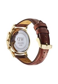 Daniel Wellington Zegarek Iconic Chronograph St Mawes Arctic Panda DW00100876 Brązowy. Kolor: brązowy
