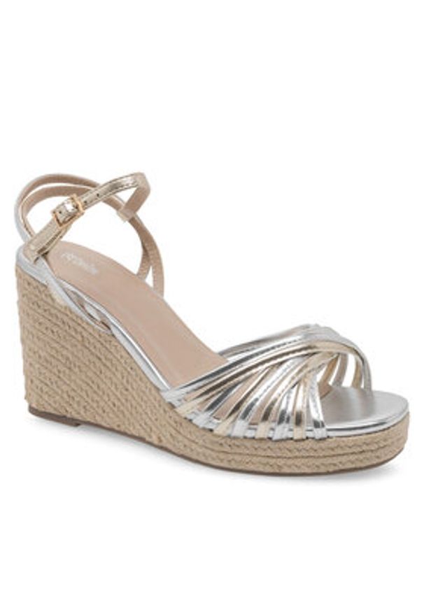 DeeZee Espadryle WYL2610-01 Srebrny. Kolor: srebrny. Materiał: syntetyk