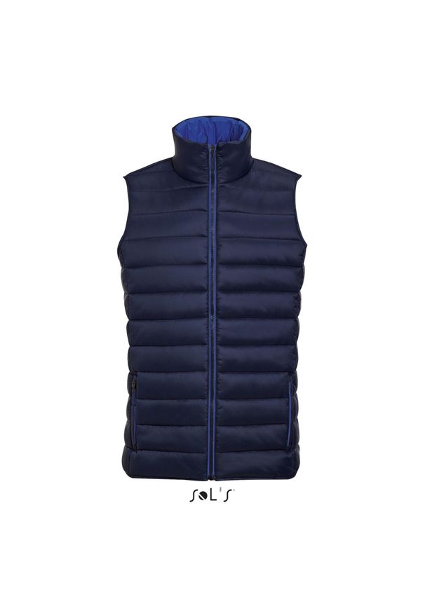 SOL'S - Kurtka puchowa bez rękawów Sol's Wave. Kolor: niebieski. Materiał: puch. Długość rękawa: bez rękawów