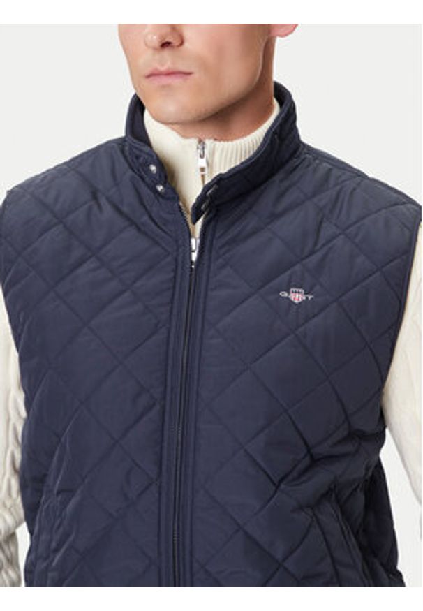 GANT - Gant Kamizelka 7006341 Granatowy Regular Fit. Kolor: niebieski. Materiał: syntetyk