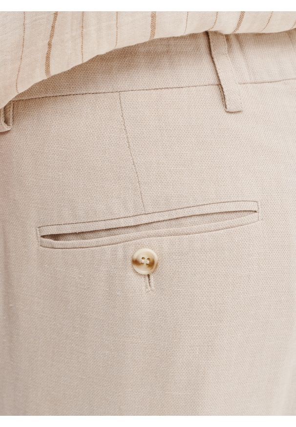 Pako Lorente - PAKO LORENTE - Lniane spodnie męskie. Materiał: len. Wzór: gładki. Sezon: wiosna