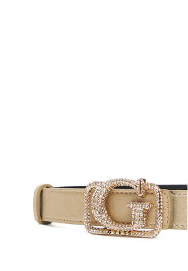 Guess Pasek Damski BW9243 P5325 Złoty. Kolor: złoty. Materiał: skóra