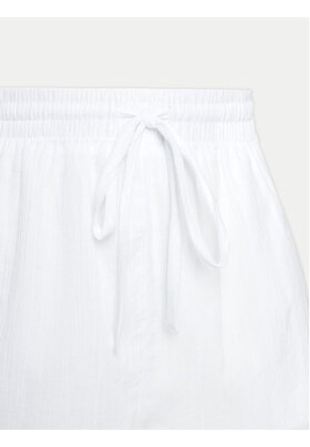 Seafolly Szorty materiałowe Crinkle 55429-SH Biały Regular Fit. Kolor: biały. Materiał: bawełna