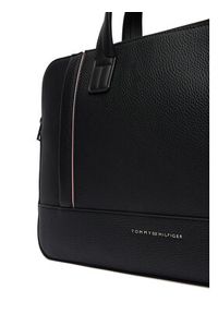 TOMMY HILFIGER - Tommy Hilfiger Torba na laptopa Th Central Slim Computer Bag AM0AM13631 Czarny. Kolor: czarny. Materiał: skóra