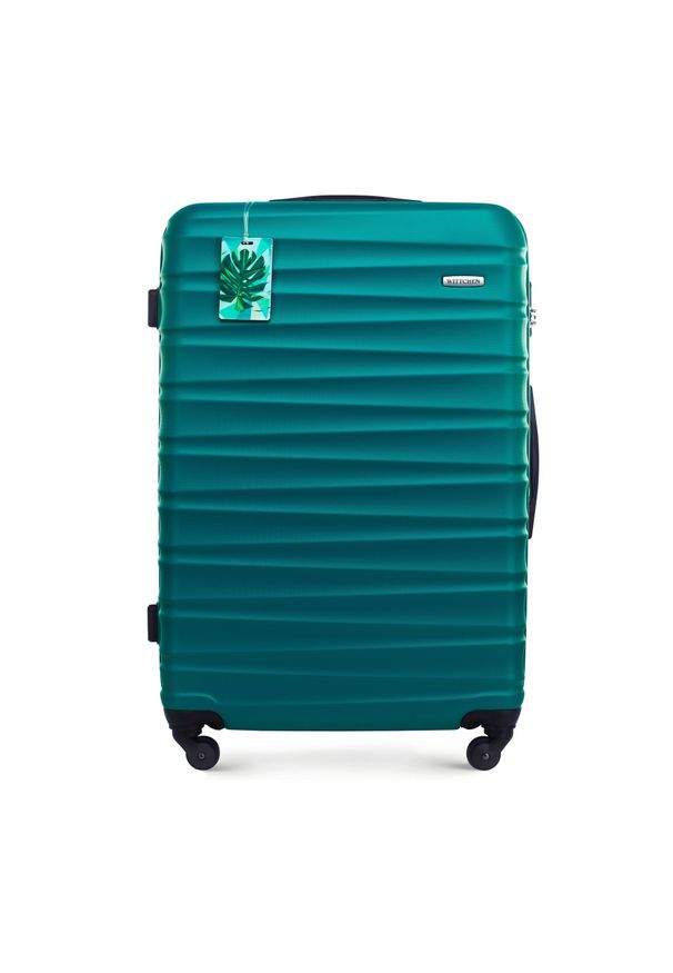 Wittchen - Duża walizka z zawieszką zielona. Kolor: zielony. Styl: wakacyjny