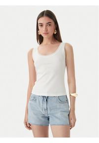 Patrizia Pepe Top 2M4523/J407-W146 Biały Slim Fit. Kolor: biały. Materiał: bawełna #1