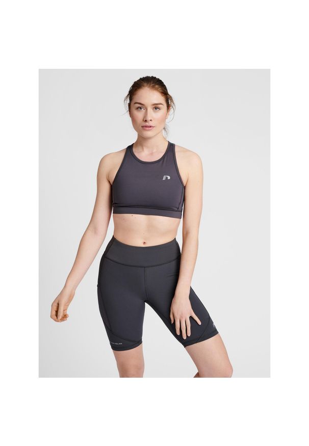 NewLine - Damski biustonosz sportowy Newline. Kolor: szary. Sport: bieganie, fitness