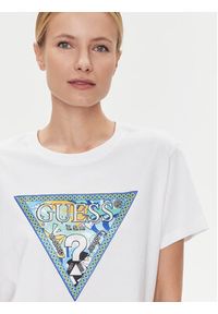 Guess T-Shirt W4RI78 I3Z14 Biały Boxy Fit. Kolor: biały. Materiał: bawełna