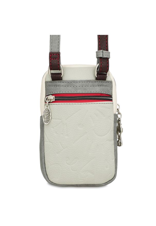 Szara Mała Damska Torebka Na Telefon Anekke. Kolor: szary. Wzór: kolorowy. Styl: casual, elegancki