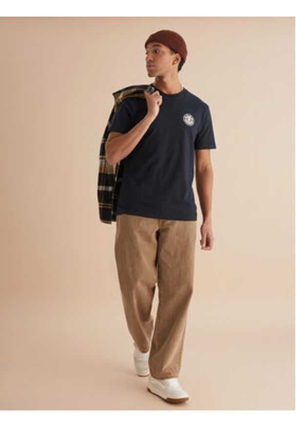 Element T-Shirt Seal BP SS ELYZT00596 Granatowy Regular Fit. Kolor: niebieski. Materiał: bawełna