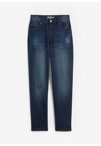 bonprix - Dżinsy chłopięce o kroju loose fit, z regulowanym paskiem, straight. Kolor: niebieski #1