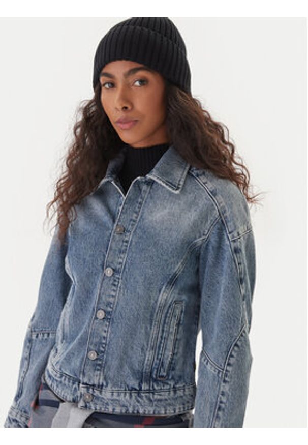 G-Star RAW - G-Star Raw Kurtka jeansowa Kitoh 3D D26776 E207 Niebieski Regular Fit. Kolor: niebieski. Materiał: bawełna