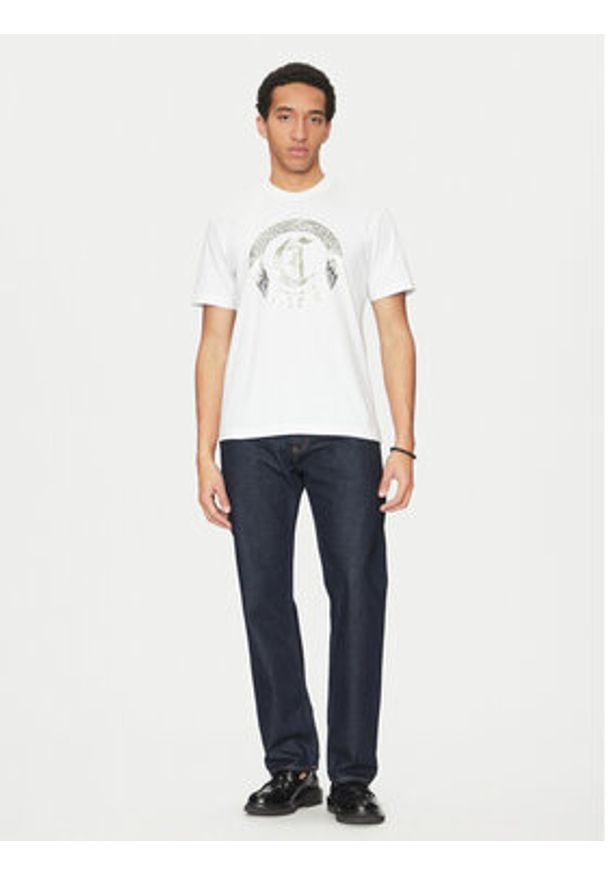 Just Cavalli T-Shirt 78OAHT14 Biały Regular Fit. Kolor: biały. Materiał: bawełna