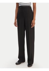 TOMMY HILFIGER - Tommy Hilfiger Spodnie materiałowe WW0WW47799 Czarny Straight Fit. Kolor: czarny. Materiał: syntetyk #1