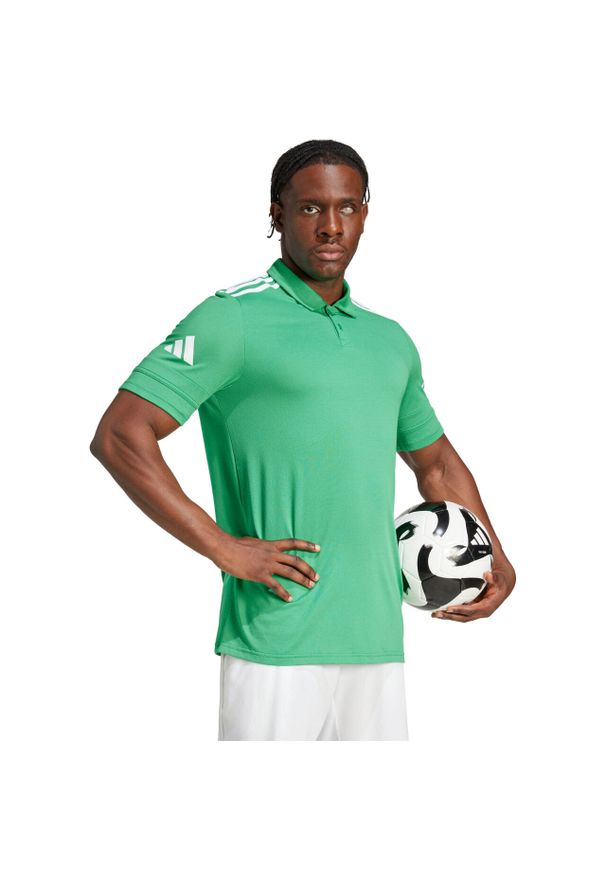Adidas - Koszulka męska adidas Squadra 25 Polo. Typ kołnierza: polo. Kolor: biały, wielokolorowy, zielony. Styl: sportowy