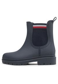 TOMMY HILFIGER - Tommy Hilfiger Kalosze Rain Boot Ankle Elastic FW0FW06774 Granatowy. Kolor: niebieski