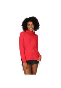 Regatta - Bayla damska turystyczna bluza z kapturem rozpinana. Typ kołnierza: kaptur. Kolor: czerwony