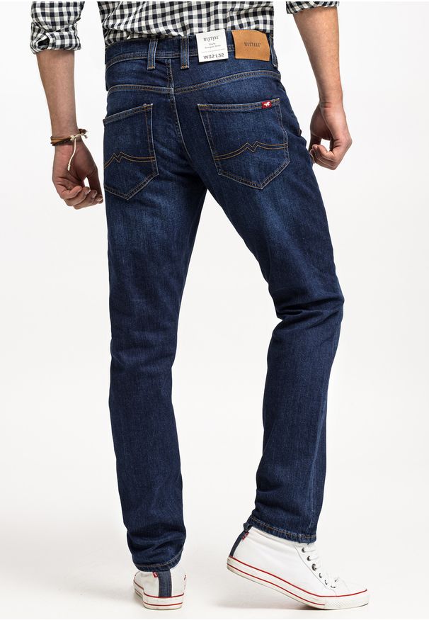 Mustang - MUSTANG OREGON SLIM MĘSKIE SPODNIE JEANSOWE JEANSY DŻINSY DENIM BLUE 1015041 5000 982. Okazja: na co dzień. Sezon: zima, lato. Styl: casual, elegancki, sportowy, klasyczny