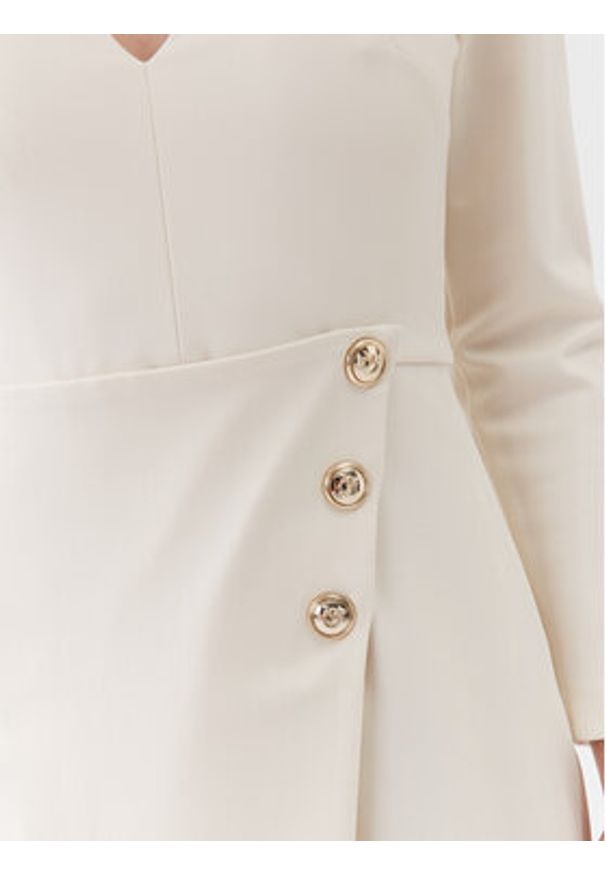 Pinko Sukienka codzienna Angolare 100943 A0HM Biały Regular Fit. Okazja: na co dzień. Kolor: biały. Materiał: syntetyk. Typ sukienki: proste. Styl: casual