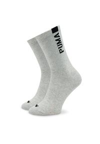 Puma Zestaw 2 par wysokich skarpet damskich Women Slouch Sock 2P 938005 Szary. Kolor: szary. Materiał: materiał, bawełna