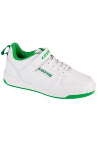 LOTTO - Buty sportowe Sneakersy chłopięce, Toco BC K. Kolor: zielony, biały, wielokolorowy. Materiał: materiał, syntetyk. Sport: turystyka piesza
