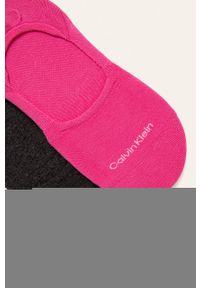 Calvin Klein - Stopki (2-pack). Kolor: różowy. Materiał: bawełna, materiał, poliamid, elastan. Wzór: gładki #2