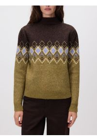 Reserved - Sweter w romby - wielobarwny. Materiał: wełna, dzianina