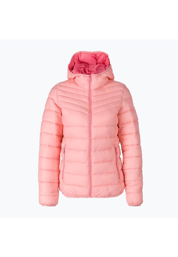 Kurtka puchowa damska CMP Fix Hood. Kolor: pomarańczowy. Materiał: puch. Sport: turystyka piesza
