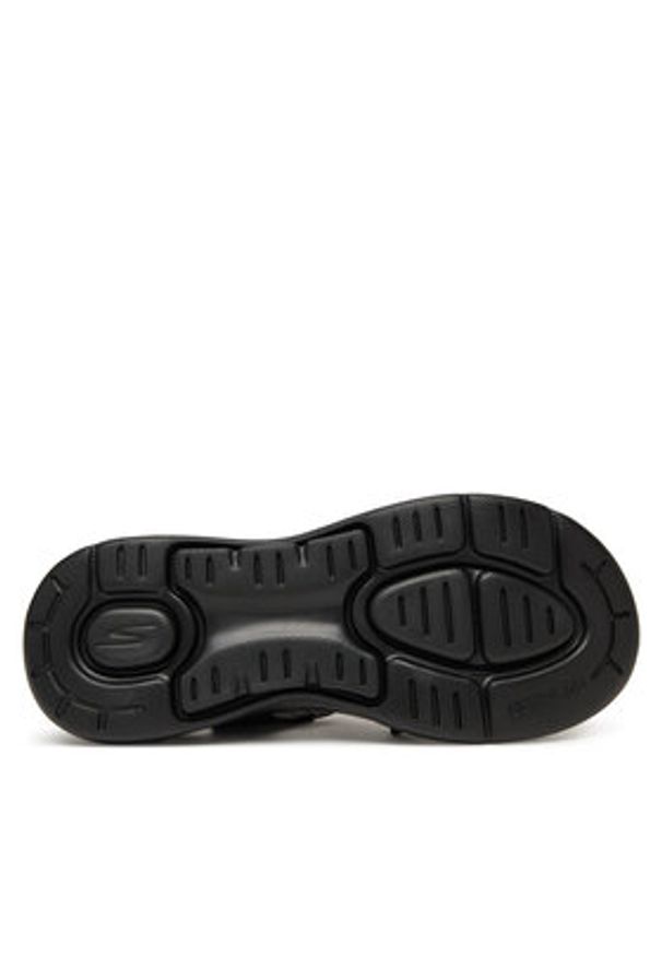 skechers - Skechers Sandały Go Walk Arch Fit Sandal-Treasured 140257/BBK Czarny. Kolor: czarny. Materiał: materiał