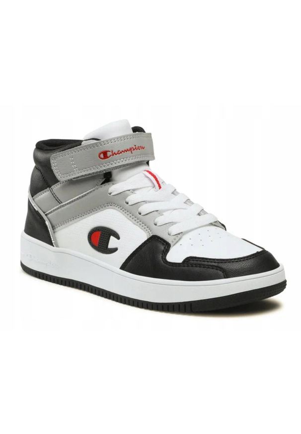 Champion - Buty na co dzień młodzieżowe CHAMPION REBOUND 2.0 MID wysokie. Okazja: na co dzień. Zapięcie: rzepy. Kolor: biały. Sport: turystyka piesza