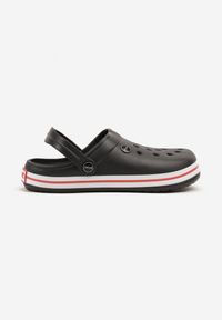 Born2be - Czarno-Czerwone Klapki z Paskiem Podtrzymującym Piętę Tiaria. Okazja: na co dzień. Kolor: czarny. Sezon: lato. Styl: casual #5