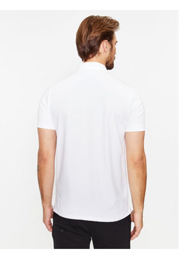 Karl Lagerfeld - KARL LAGERFELD Polo 745022 500221 Biały Regular Fit. Typ kołnierza: polo. Kolor: biały. Materiał: bawełna