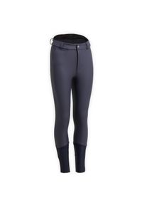 Ciepłe bryczesy dla dzieci FOUGANZA 500 Kipwarm. Kolor: niebieski. Materiał: poliester, elastan, materiał. Sezon: zima. Sport: jeździectwo #1