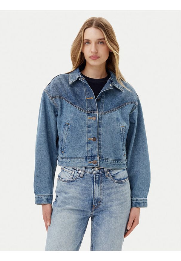 Levi's® Kurtka jeansowa 90's 001WO-0000 Niebieski Relaxed Fit. Kolor: niebieski. Materiał: bawełna
